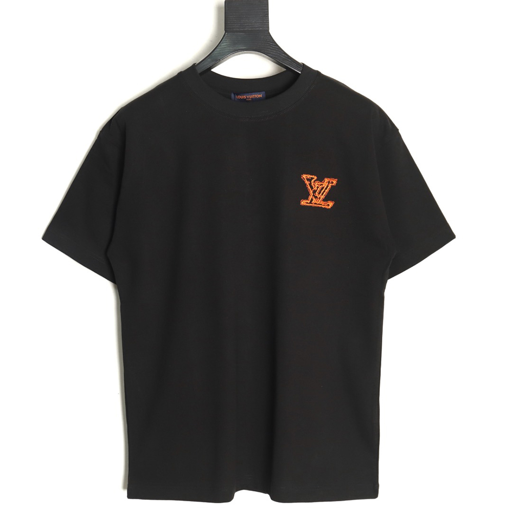 Louis Vuitton large logo lettering rope embroidery short-sleeved T-shirt TSK1