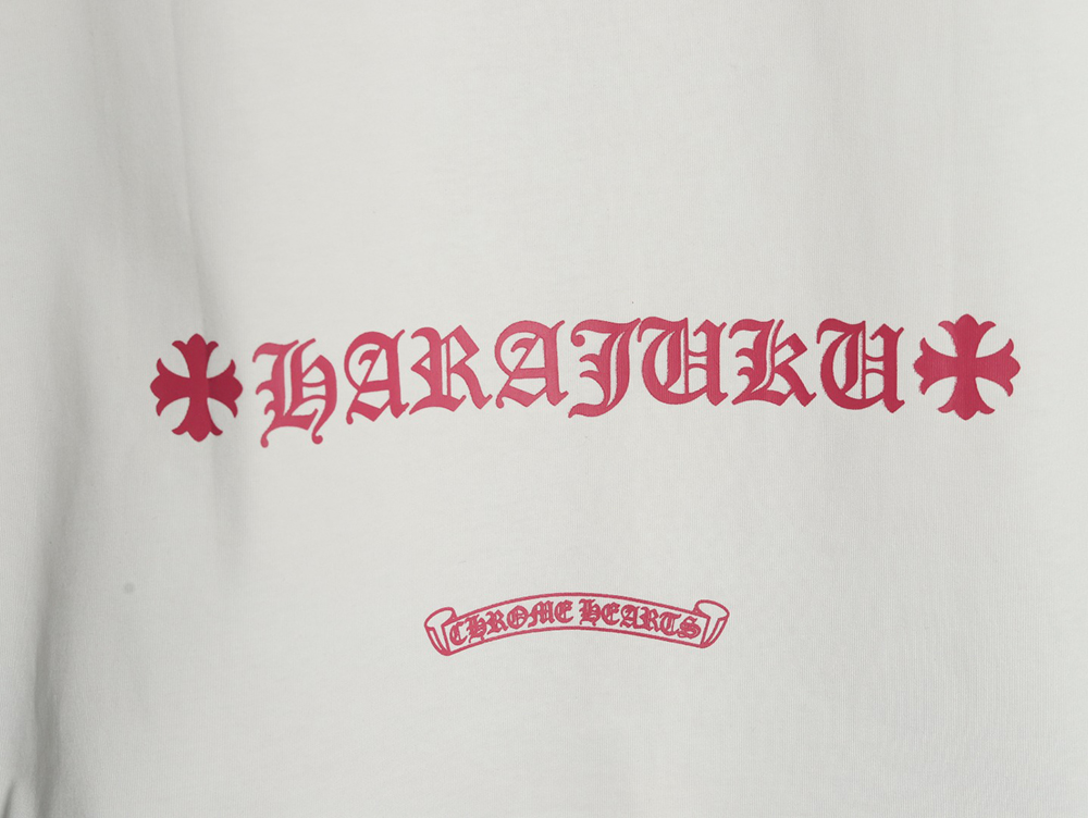 Chrome Hearts purple horseshoe gradient logo short-sleeved T-shirt
