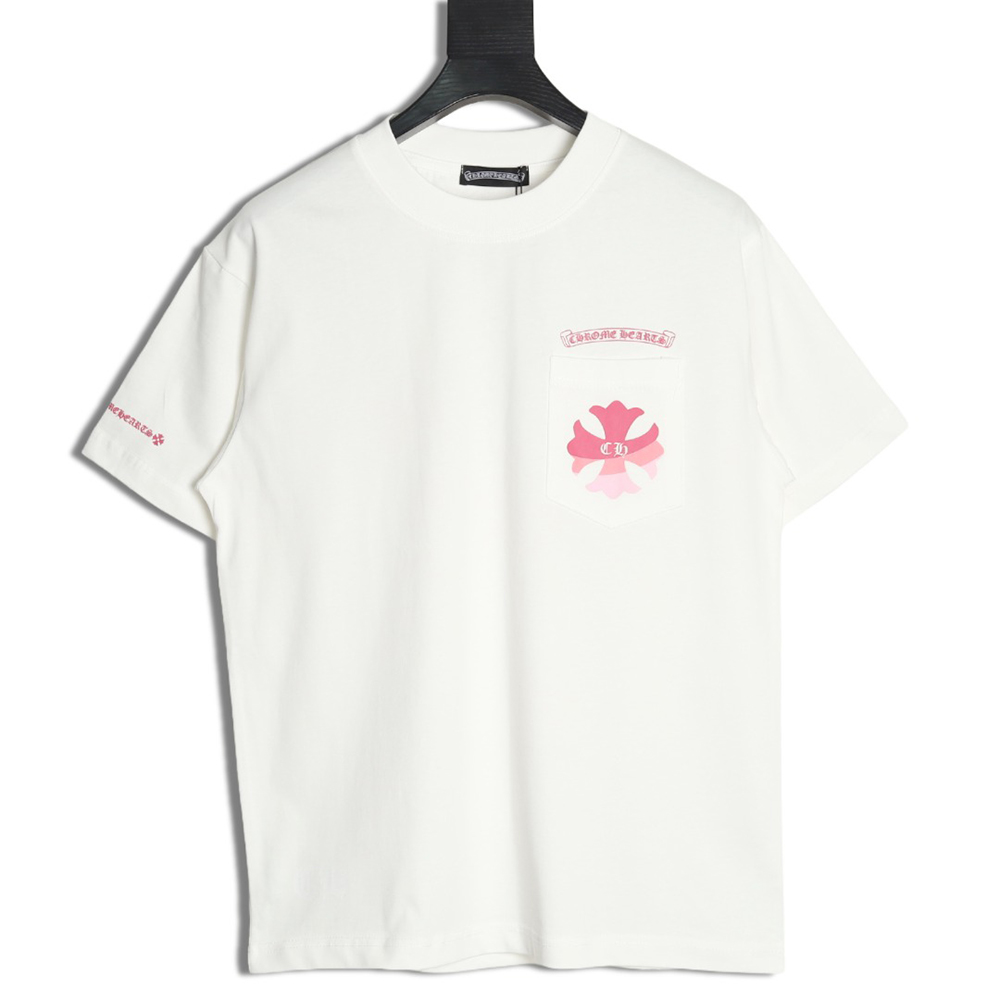Chrome Hearts purple horseshoe gradient logo short-sleeved T-shirt