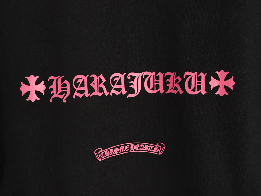 Chrome Hearts purple horseshoe gradient logo short-sleeved T-shirt TSK1
