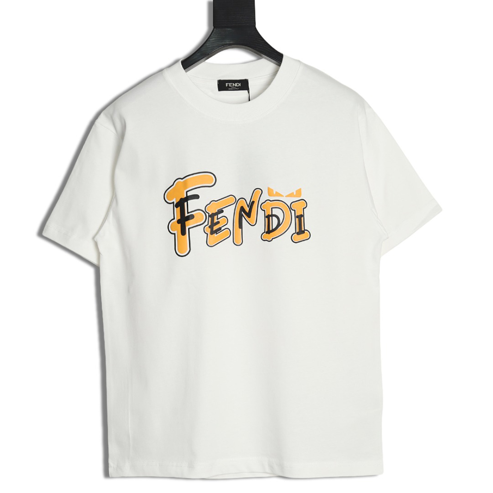 Fendi Overlapping Letters Small Eyes Short Sleeve T-shirt