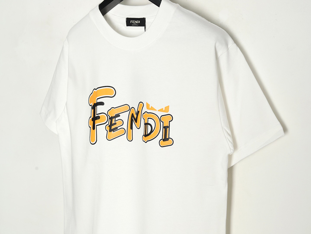 Fendi Overlapping Letters Small Eyes Short Sleeve T-shirt