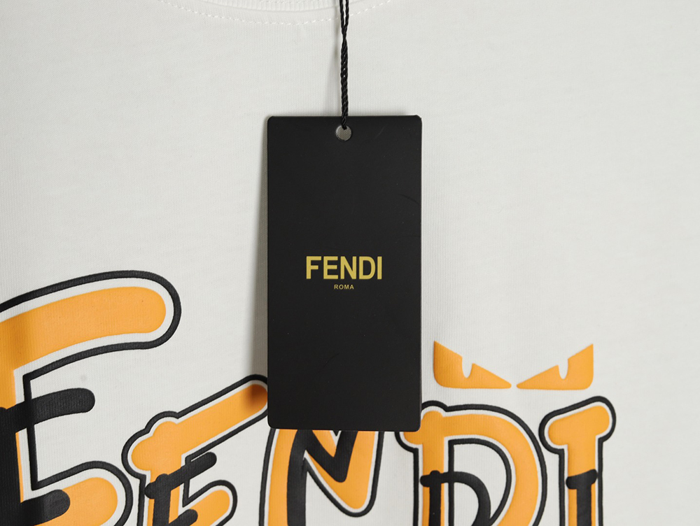 Fendi Overlapping Letters Small Eyes Short Sleeve T-shirt
