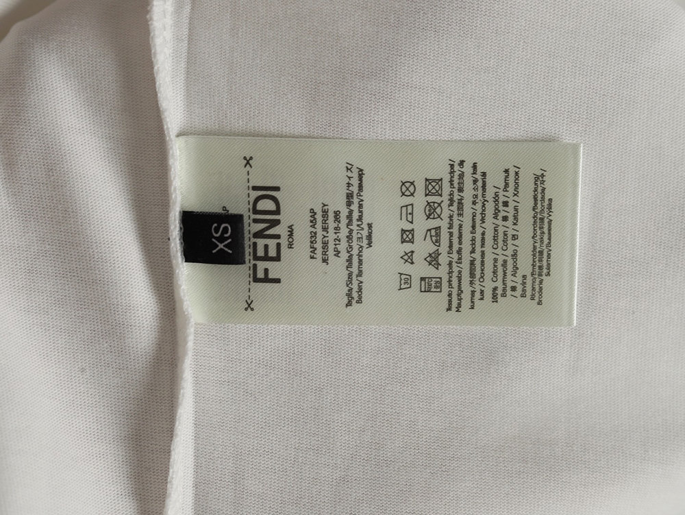 Fendi Overlapping Letters Small Eyes Short Sleeve T-shirt