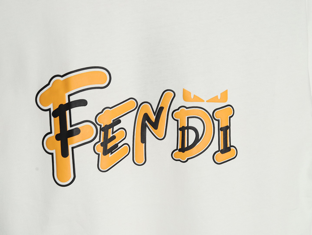 Fendi Overlapping Letters Small Eyes Short Sleeve T-shirt