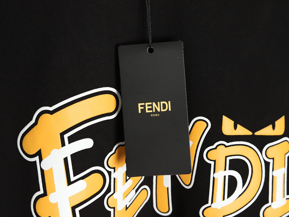 Fendi Overlapping Letters Small Eyes Short Sleeve T-shirt TSK1