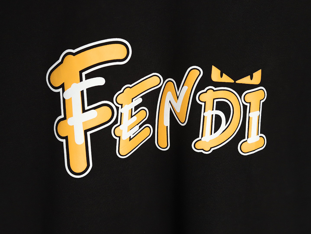 Fendi Overlapping Letters Small Eyes Short Sleeve T-shirt TSK1