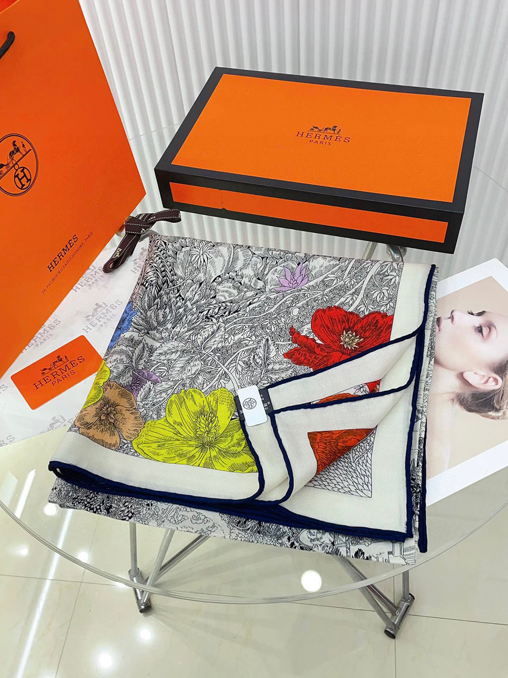 Hermes Retour a la Nature shawl 140*140cm