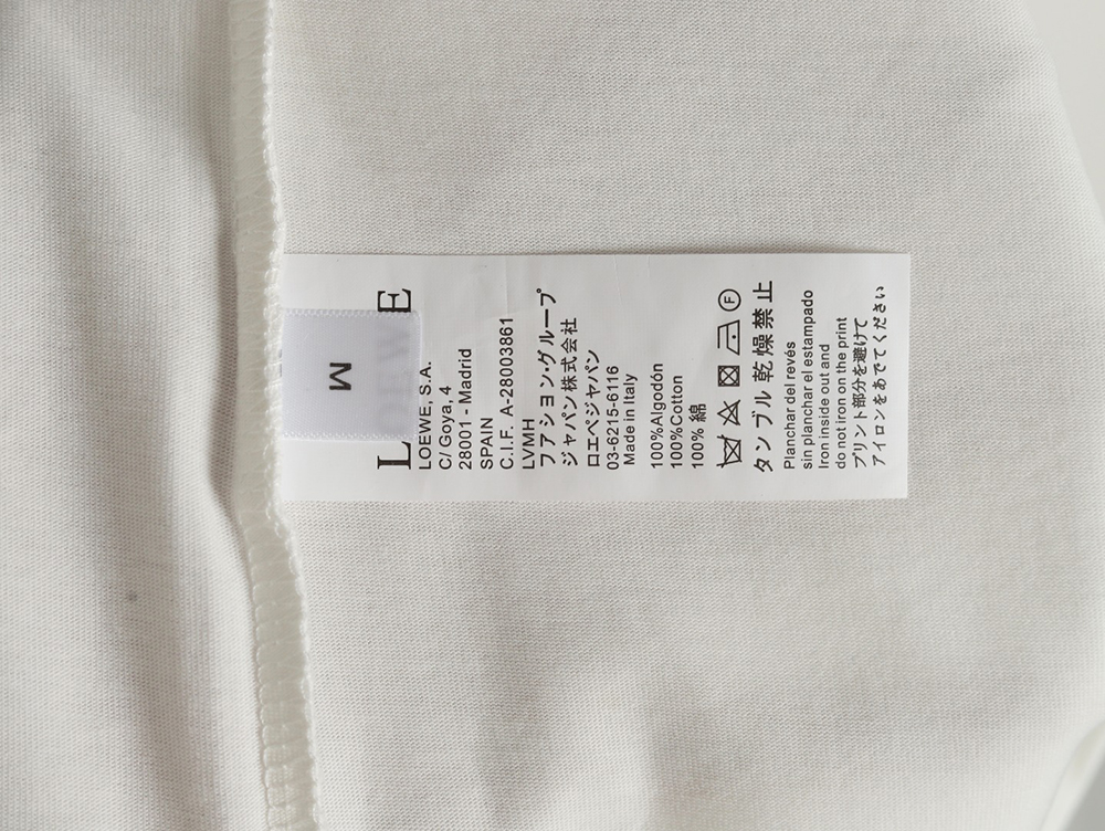 Loewe Colorful Tassel Embroidered Short Sleeve T-shirt