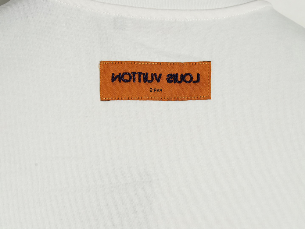 Louis Vuitton tricolor beaded embroidered short-sleeved T-shirt
