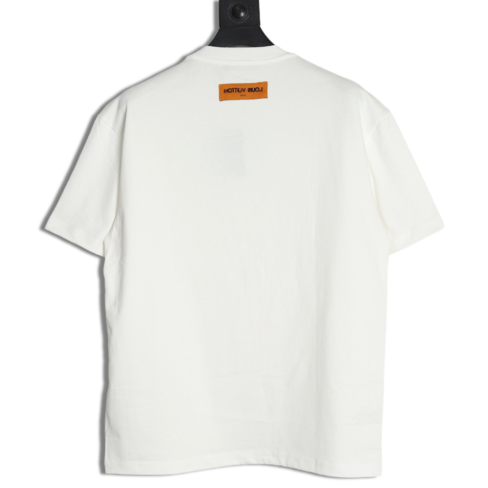 Louis Vuitton tricolor beaded embroidered short-sleeved T-shirt