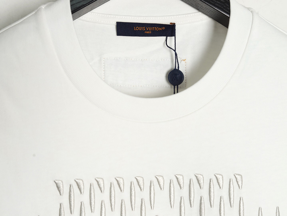 Louis Vuitton tricolor beaded embroidered short-sleeved T-shirt