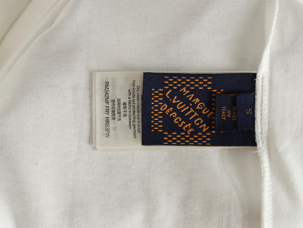 Louis Vuitton tricolor beaded embroidered short-sleeved T-shirt