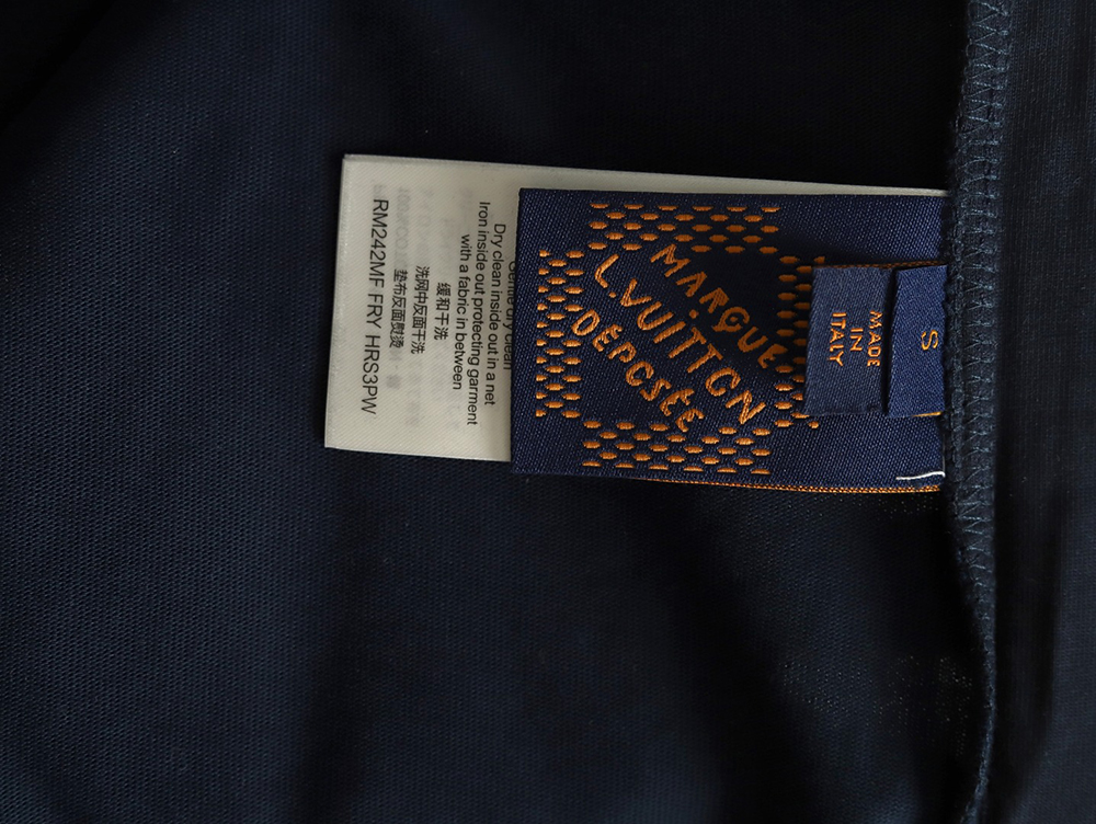 Louis Vuitton tricolor beaded embroidered short-sleeved T-shirt TSK1