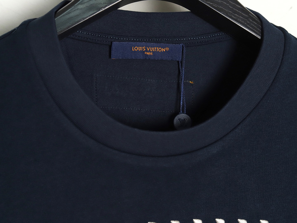 Louis Vuitton tricolor beaded embroidered short-sleeved T-shirt TSK1