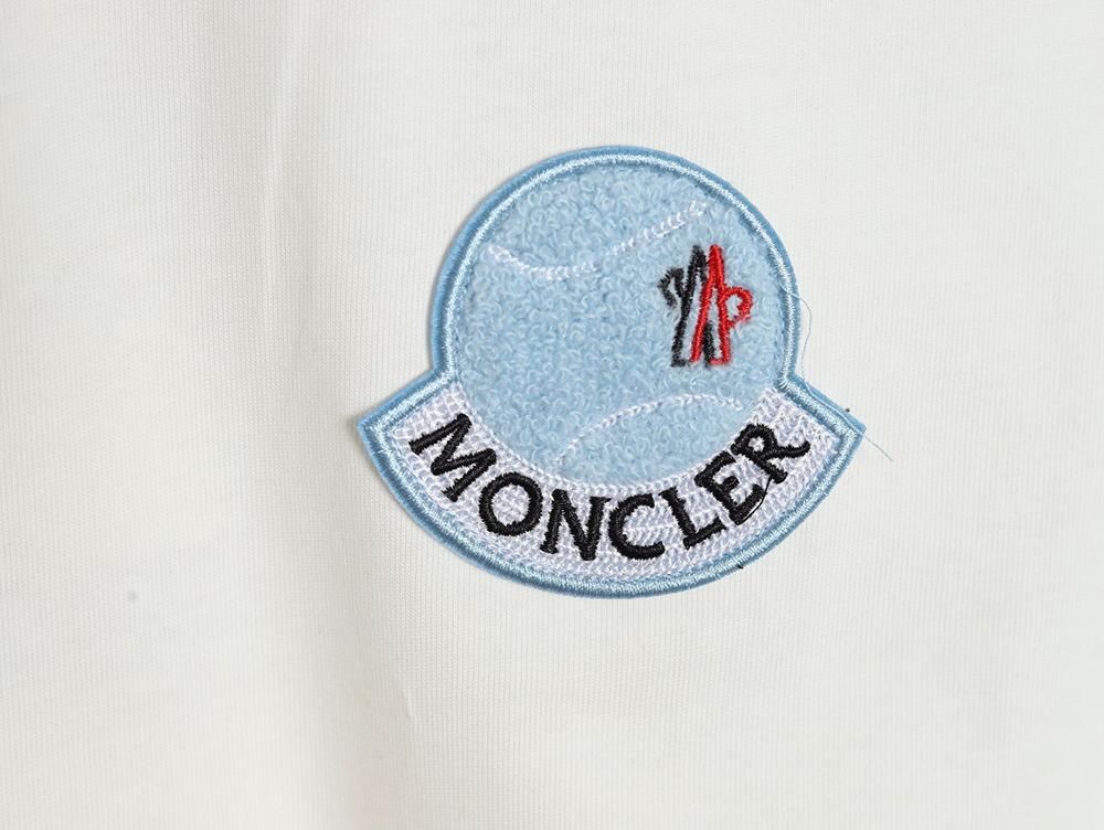 Moncler Towel Embroidered Signature Logo Short Sleeve T-shirt