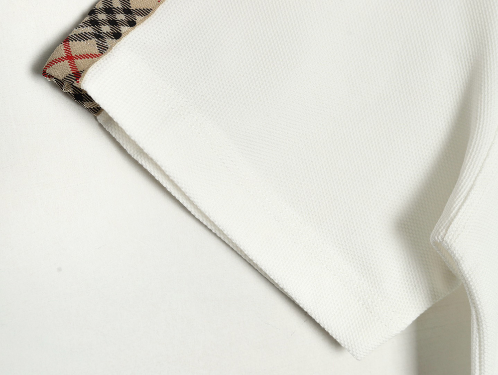 Burberry Warhorse Embroidery Check Shoulder Short Sleeve Polo Shirt