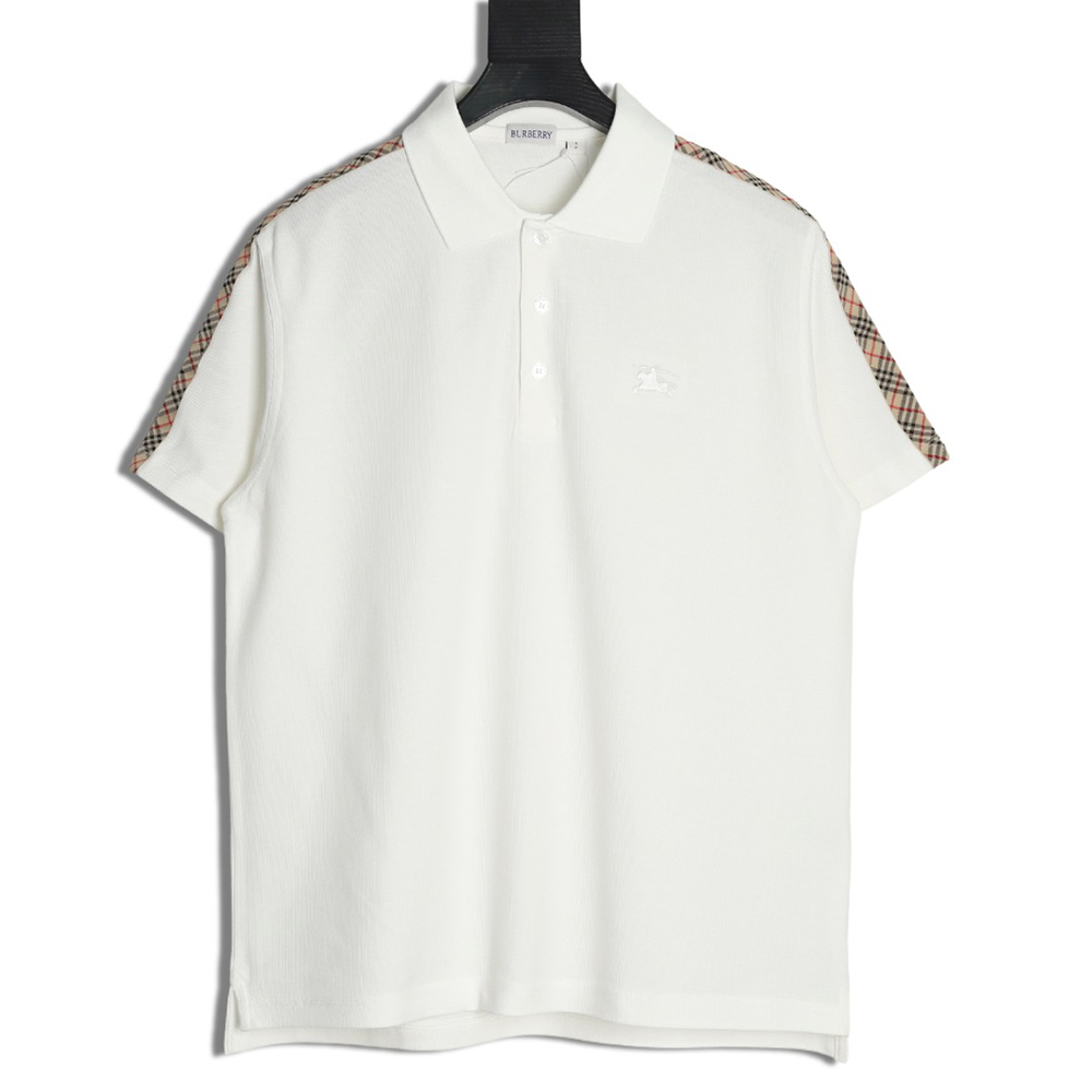 Burberry Warhorse Embroidery Check Shoulder Short Sleeve Polo Shirt