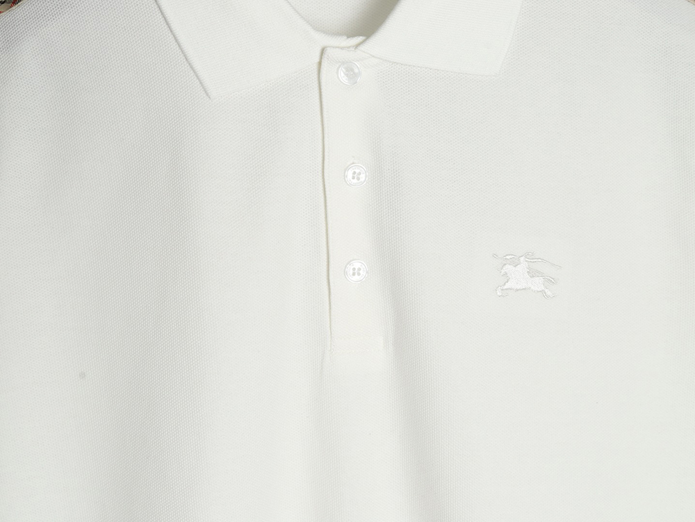 Burberry Warhorse Embroidery Check Shoulder Short Sleeve Polo Shirt
