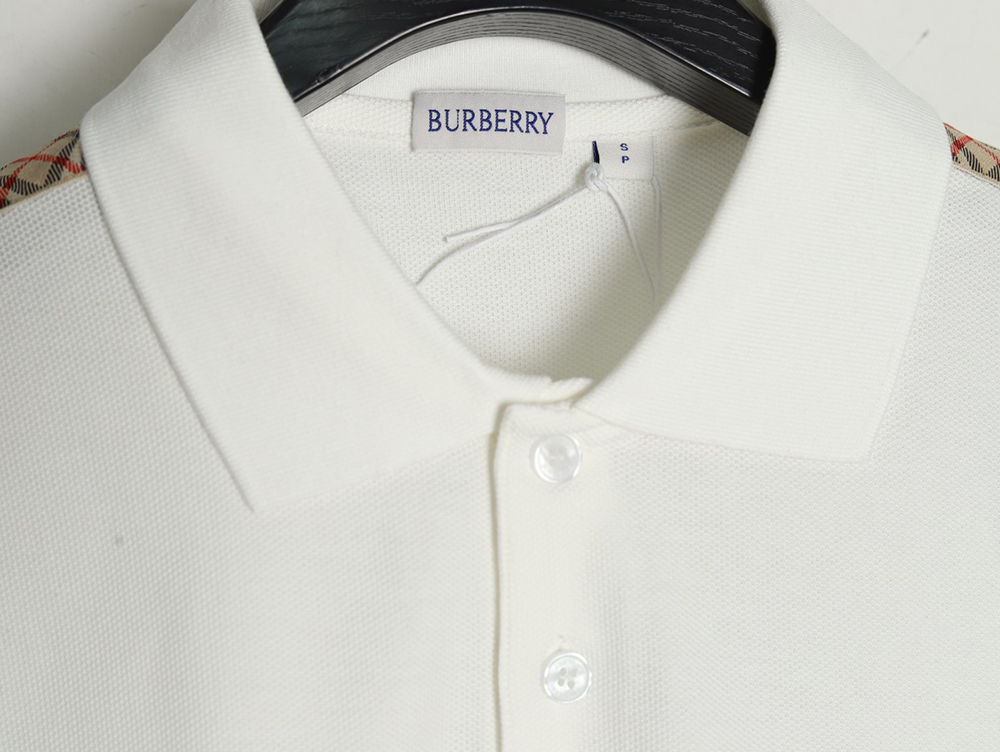 Burberry Warhorse Embroidery Check Shoulder Short Sleeve Polo Shirt