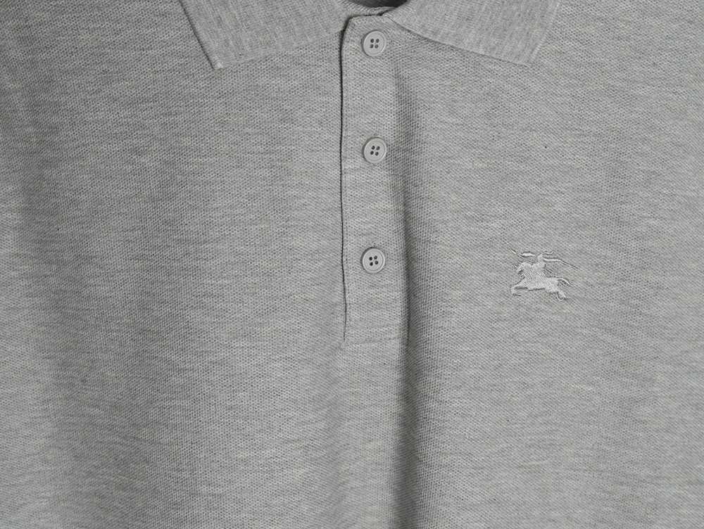 Burberry Warhorse Embroidery Check Shoulder Short Sleeve Polo Shirt TSK1