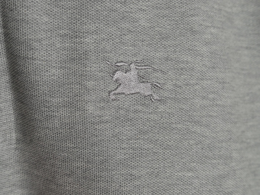 Burberry Warhorse Embroidery Check Shoulder Short Sleeve Polo Shirt TSK1