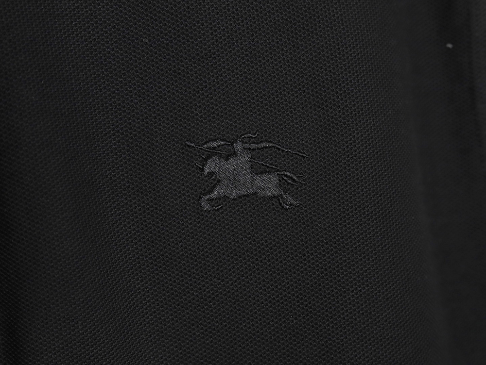 Burberry Warhorse Embroidery Check Shoulder Short Sleeve Polo Shirt TSK2