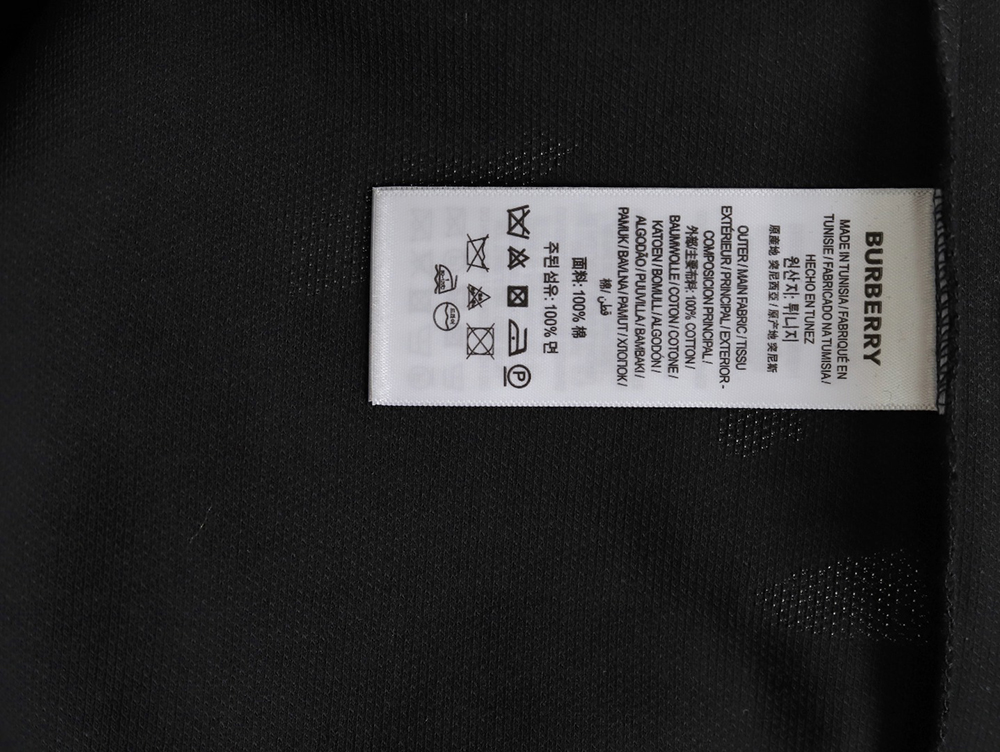 Burberry Warhorse Embroidery Check Shoulder Short Sleeve Polo Shirt TSK2