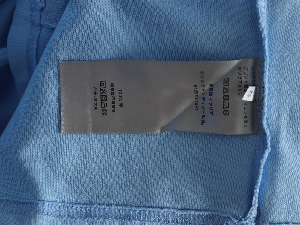 Dior & Stone Island Embroidered Letter Compass Short Sleeve T-Shirt