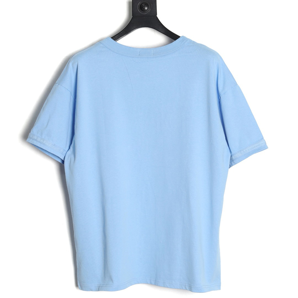 Dior & Stone Island Embroidered Letter Compass Short Sleeve T-Shirt