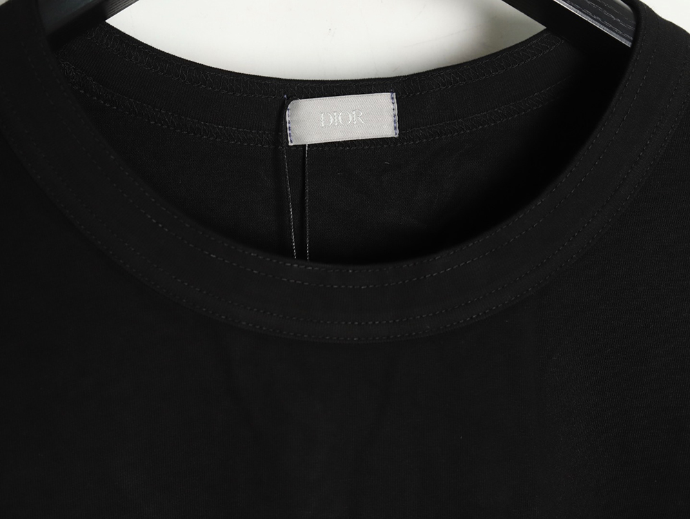 Dior & Stone Island Embroidered Letter Compass Short Sleeve T-Shirt TSK1