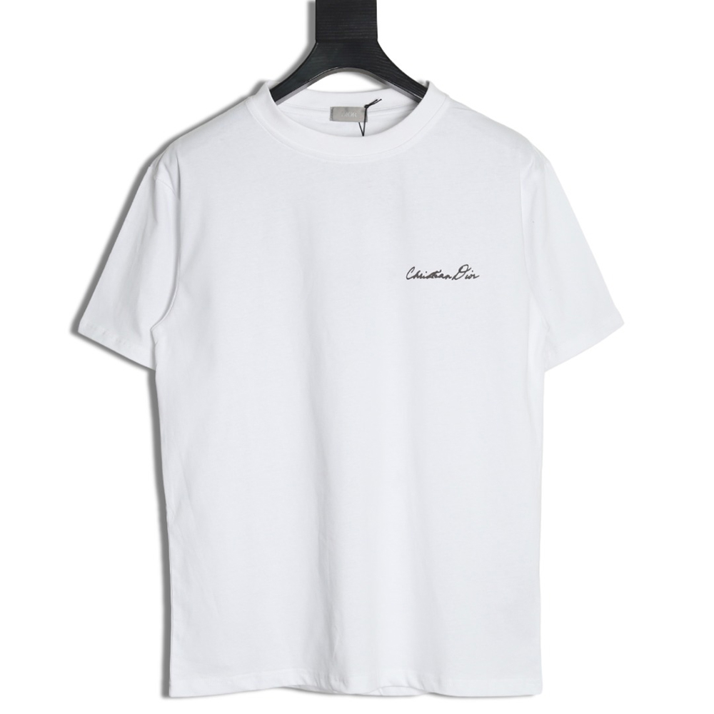 Dior floral pattern short-sleeved T-shirt