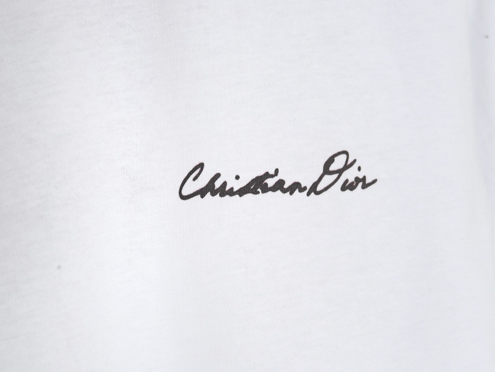 Dior floral pattern short-sleeved T-shirt