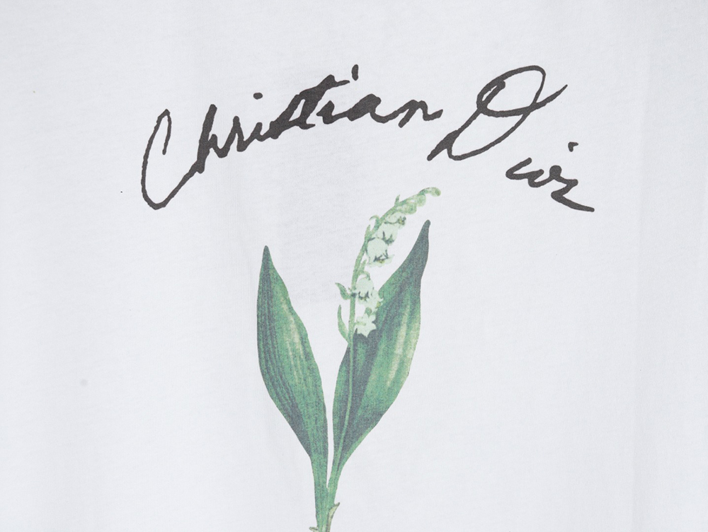 Dior floral pattern short-sleeved T-shirt