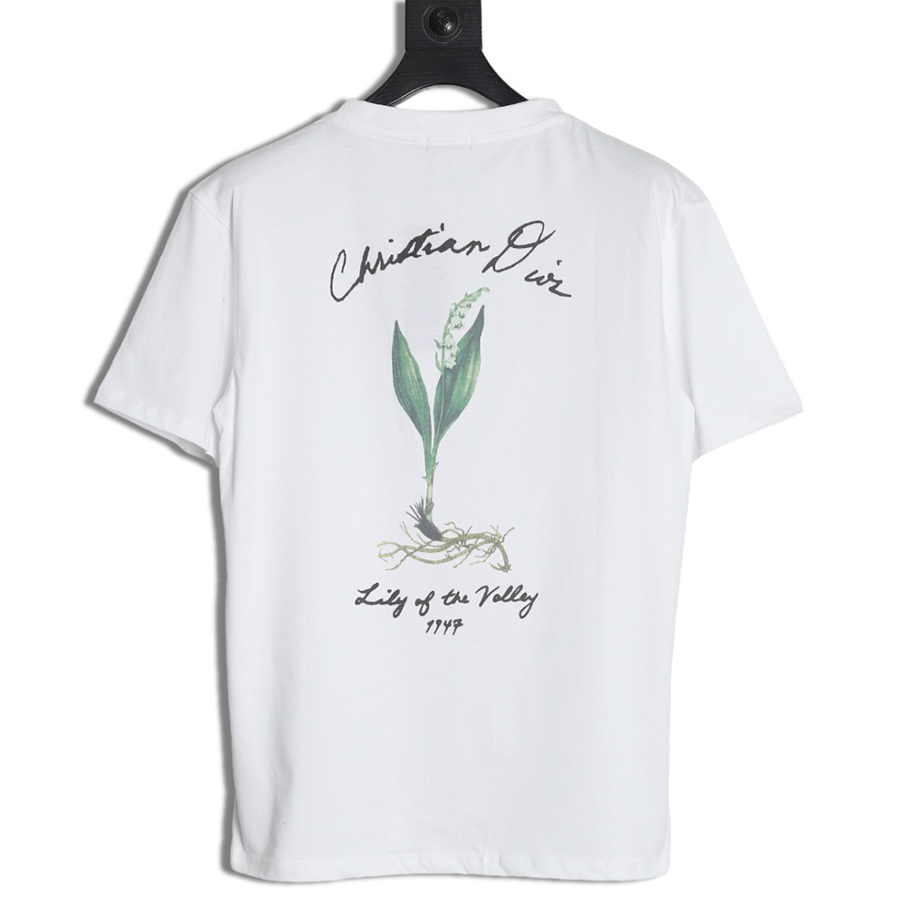 Dior floral pattern short-sleeved T-shirt