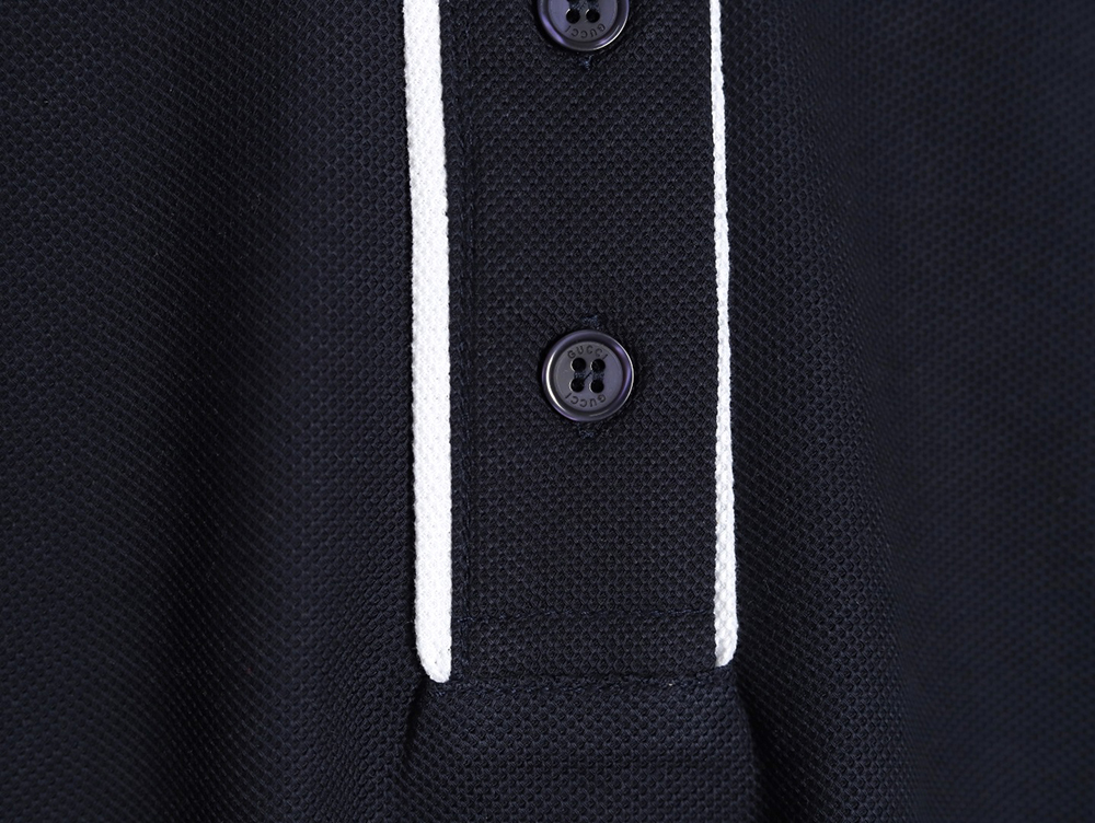 Gucci contrasting collar lettering laser embroidery short sleeve polo shirt TSK1