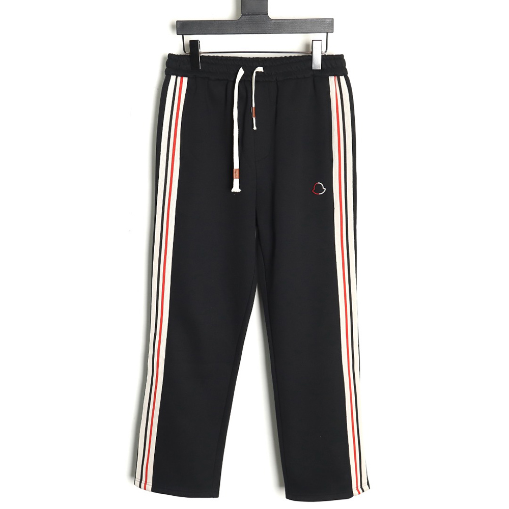 Moncler embroidered logo webbing trousers