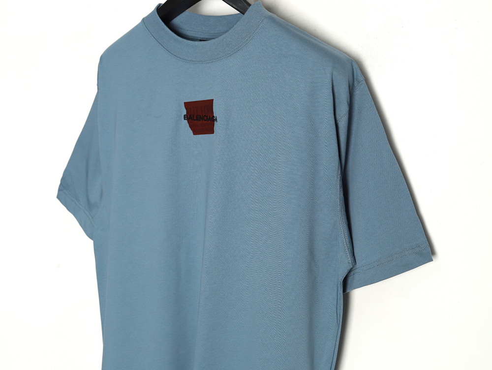 Balenciaga Masking Paper Red Tape Short Sleeve T-Shirt