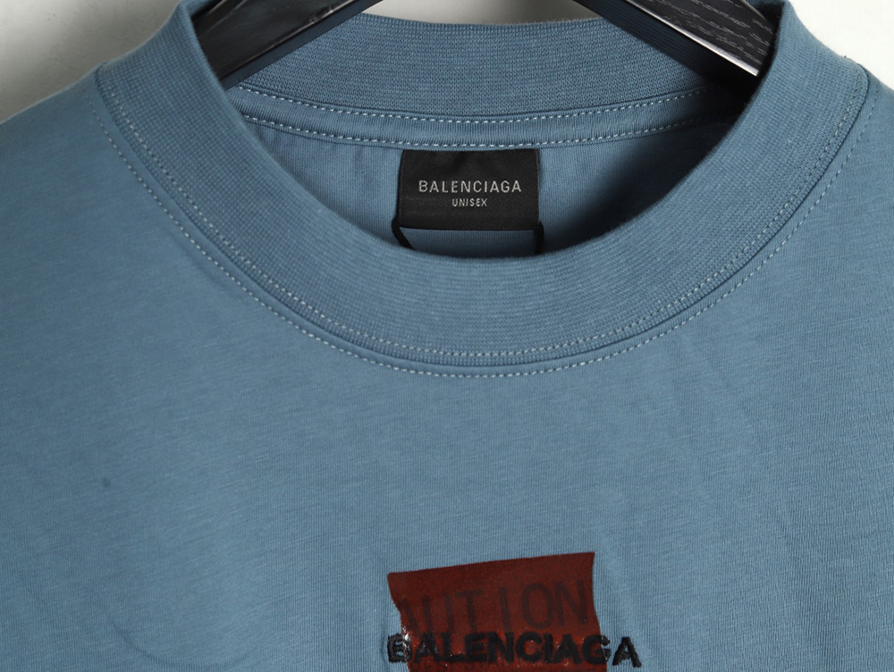 Balenciaga Masking Paper Red Tape Short Sleeve T-Shirt
