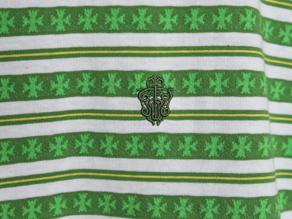 Chrome Hearts Striped Cross Short Sleeve T-Shirt TSK1