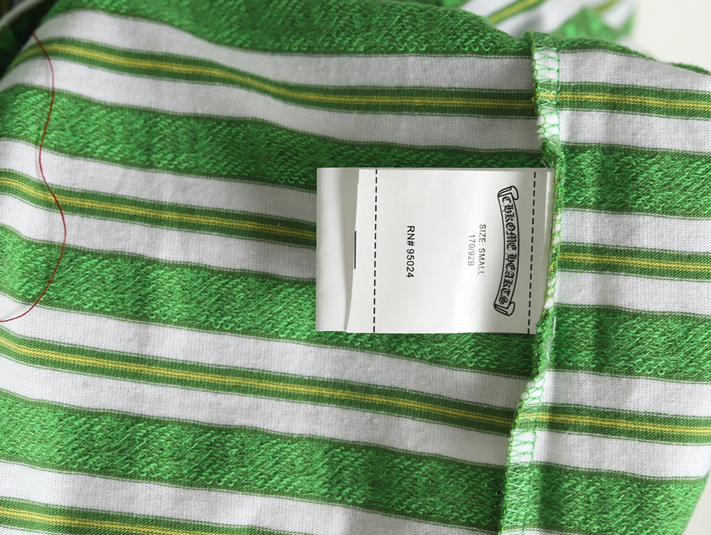 Chrome Hearts Striped Cross Short Sleeve T-Shirt TSK1