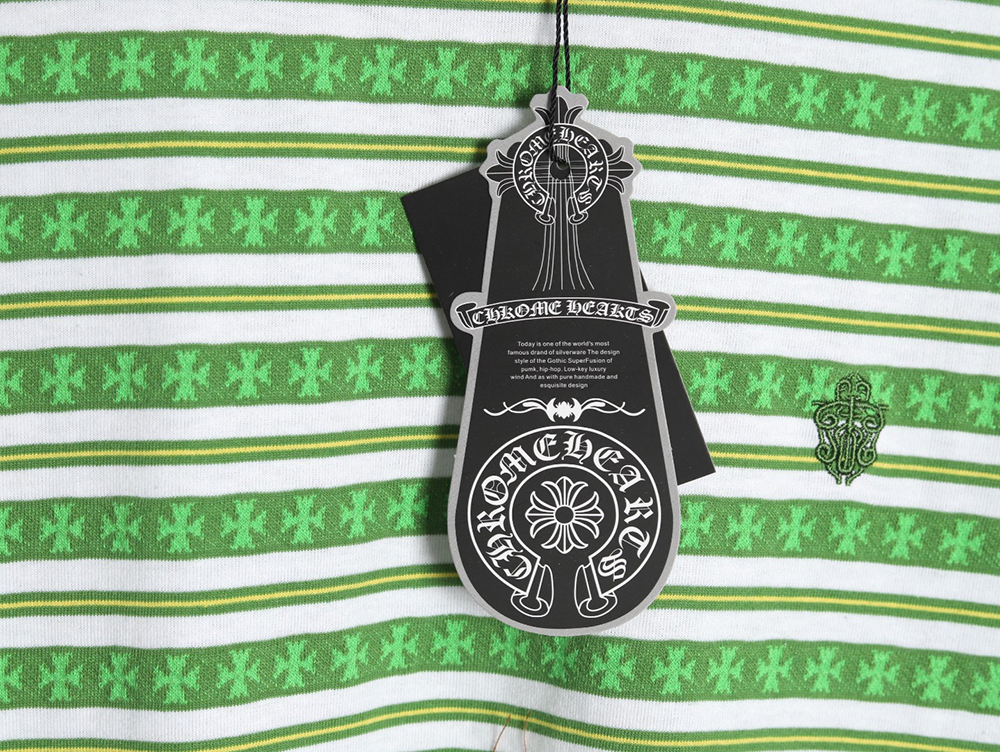 Chrome Hearts Striped Cross Short Sleeve T-Shirt TSK1