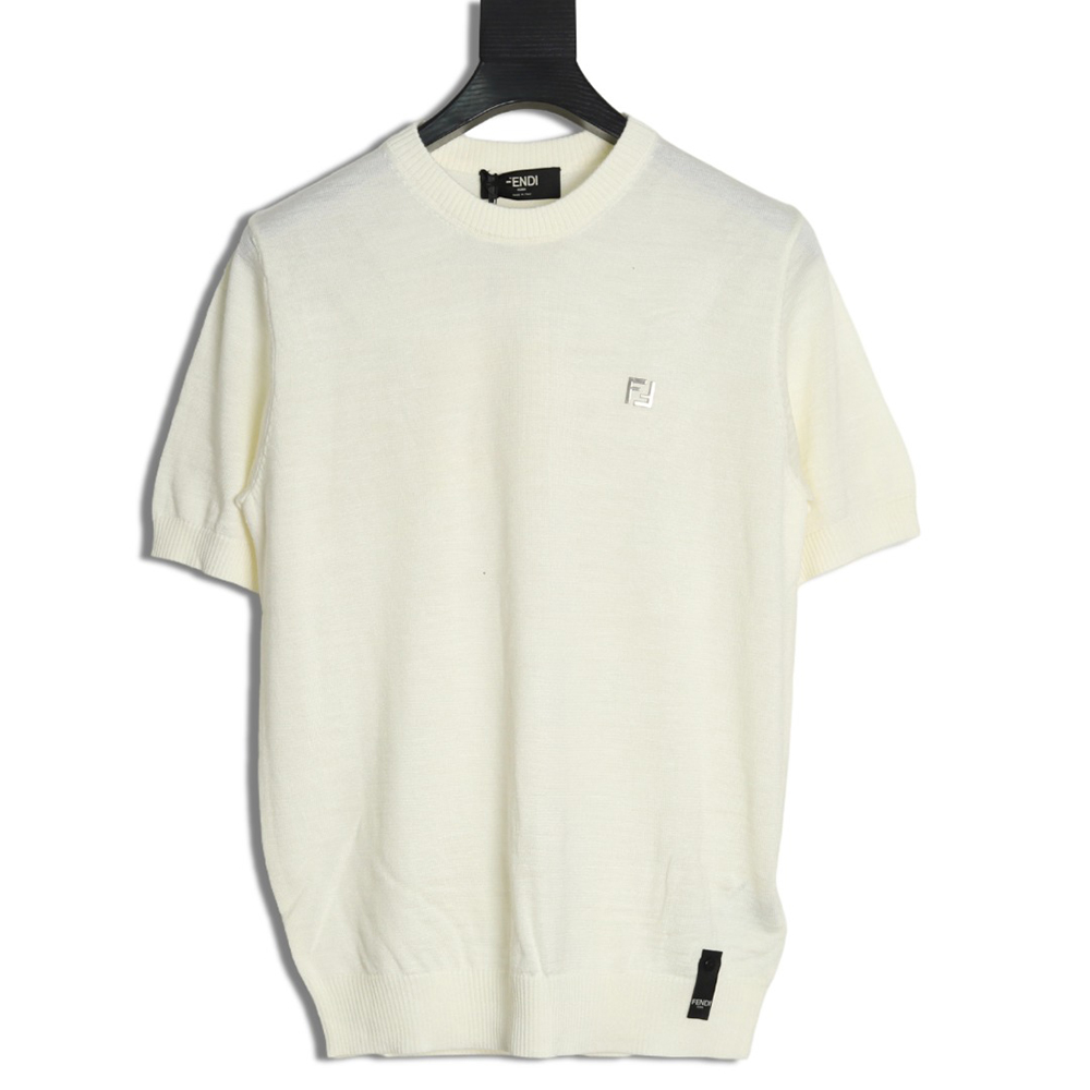 Fendi Hardware Double F Logo Short Sleeve T-Shirt