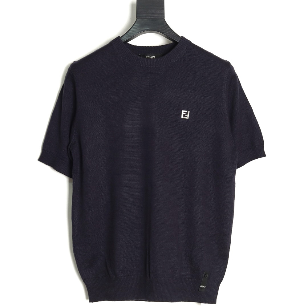 Fendi Hardware Double F Logo Short Sleeve T-Shirt TSK1