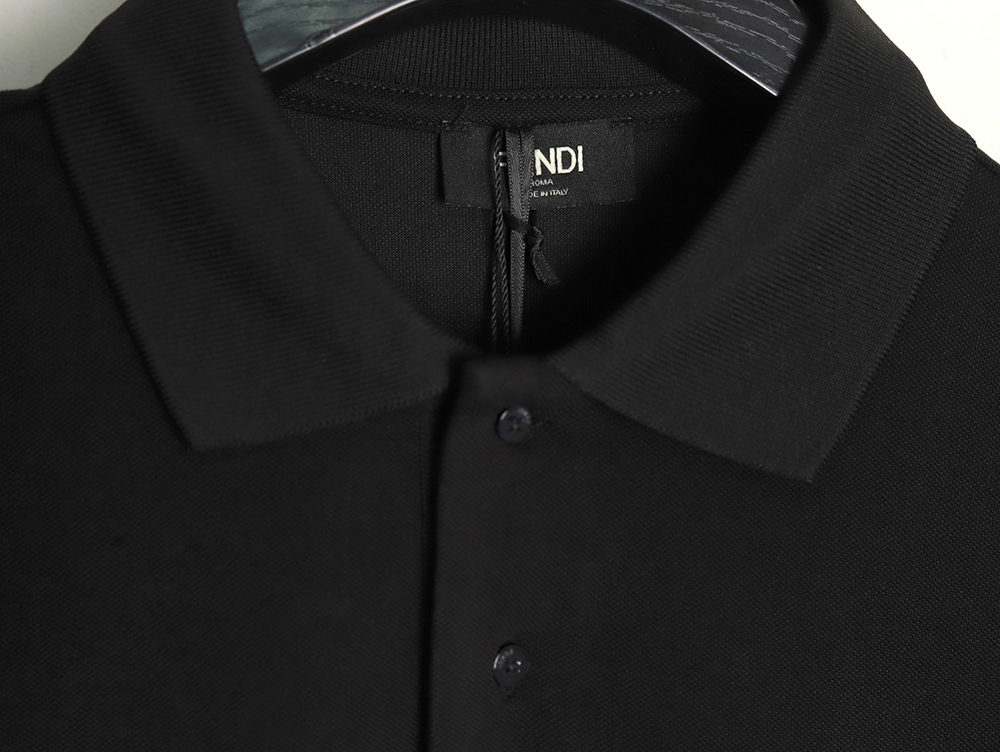 Fendi hardware metal label double F logo short-sleeved POLO shirt TSK1