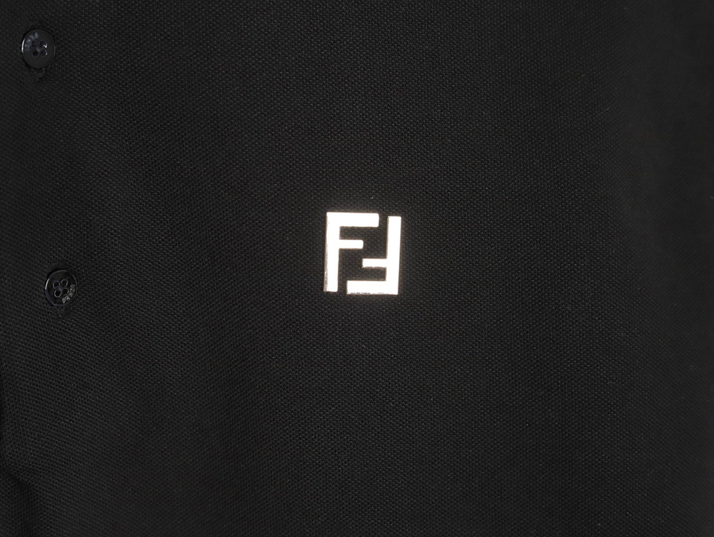 Fendi hardware metal label double F logo short-sleeved POLO shirt TSK1