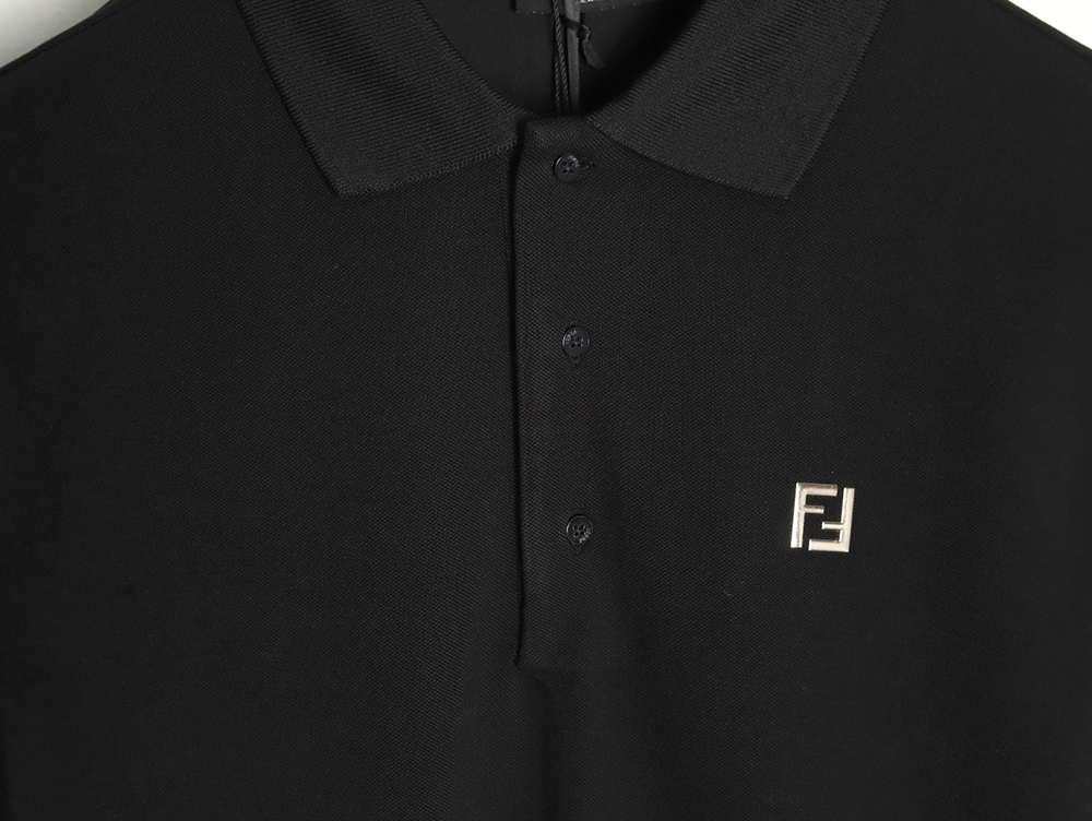 Fendi hardware metal label double F logo short-sleeved POLO shirt TSK1