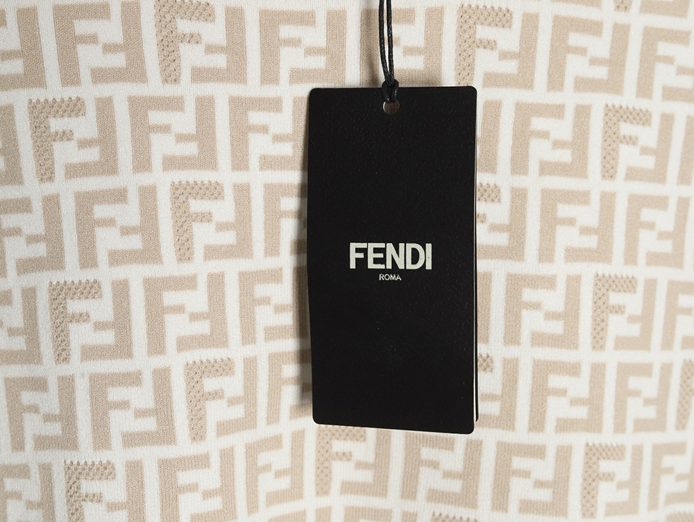 Fendi all over FF jacquard knitted short sleeve T-shirt