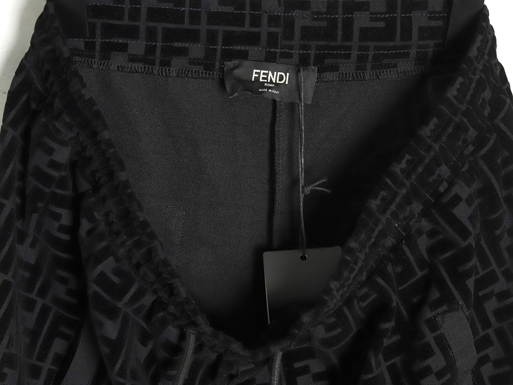 Fendi FF all over print flocked shorts