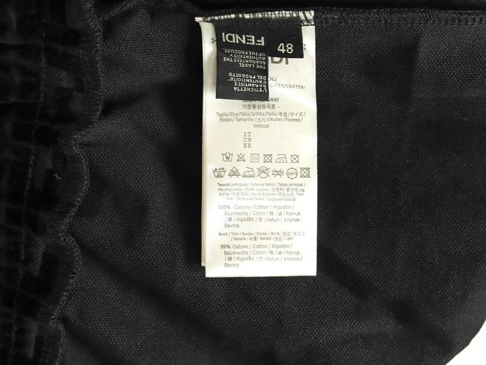 Fendi FF all over print flocked shorts